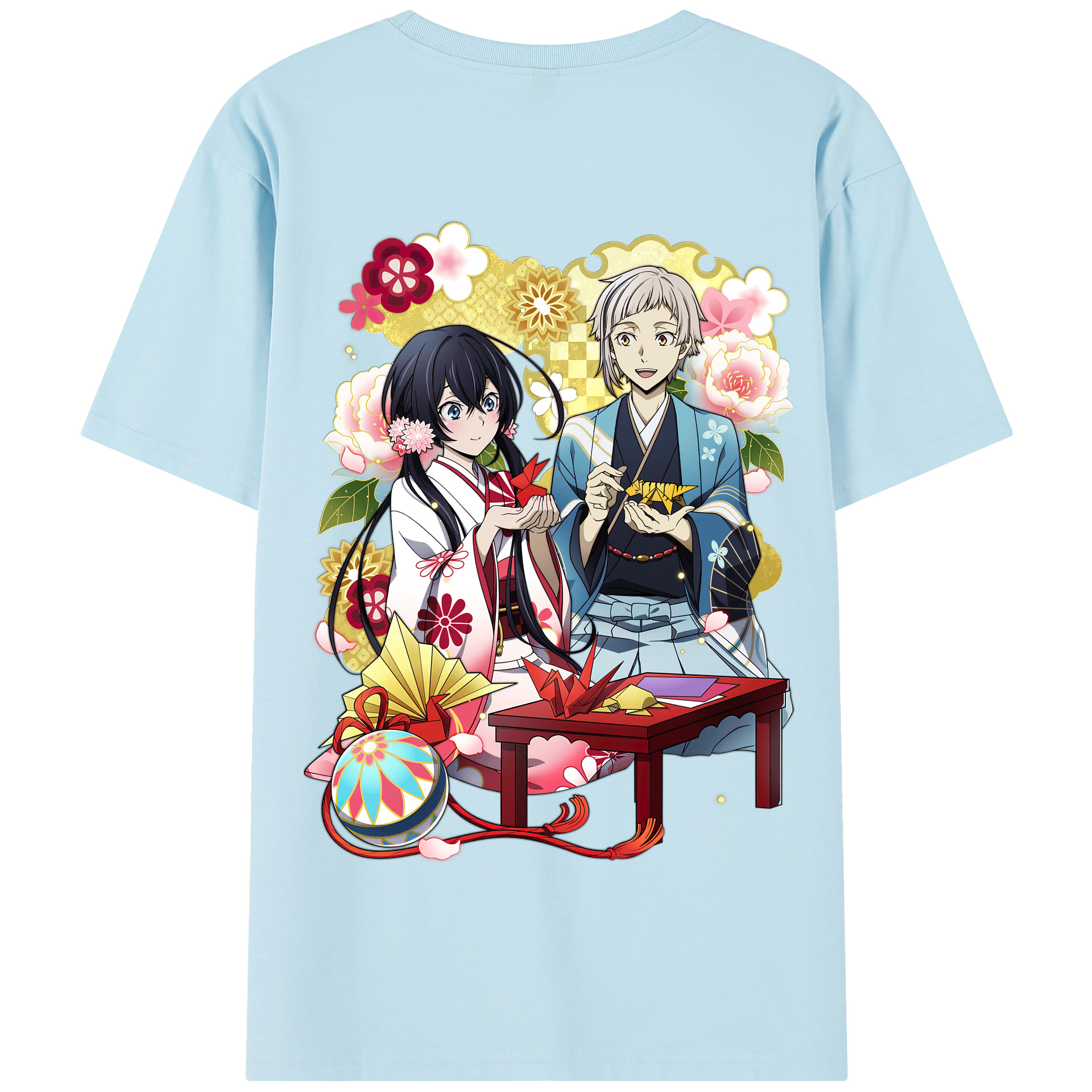 （画像用） 文豪ストレイドッグス Bungo Stray Dogs 綿100％半袖Tシャツ（背面プリント）